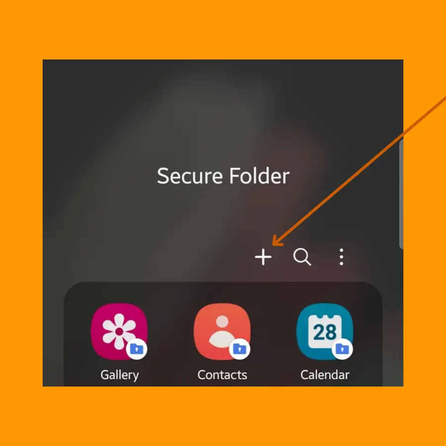 how to add apps to secure folder