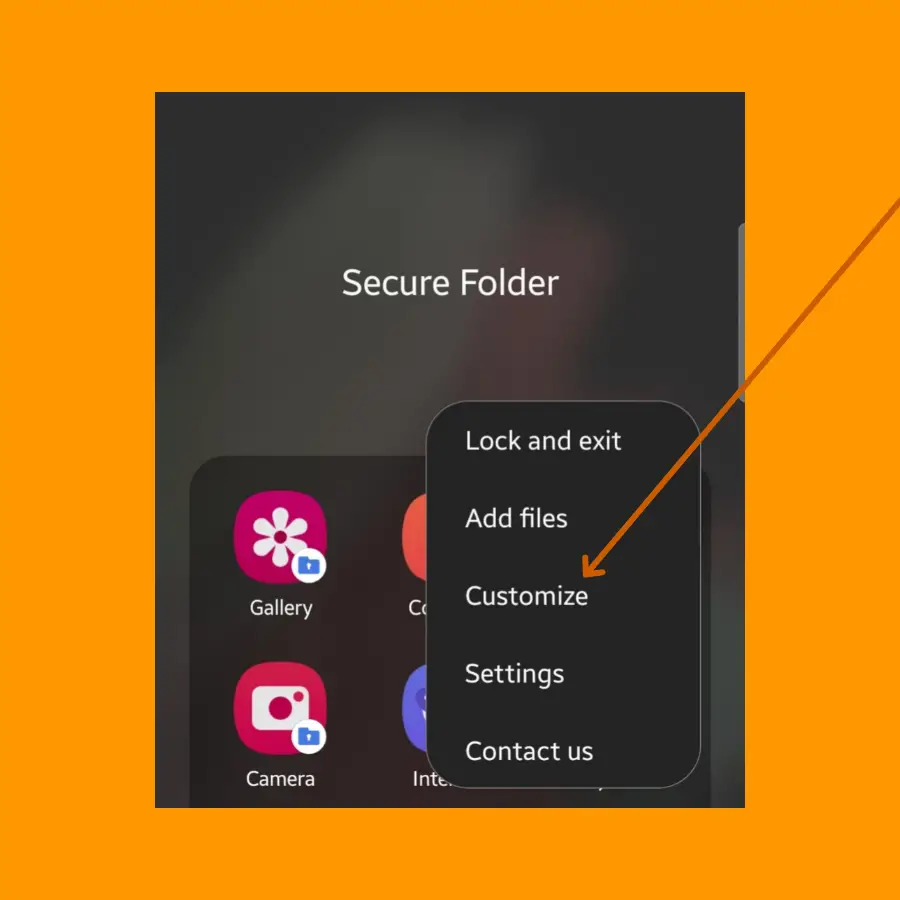 how to customize secure folder