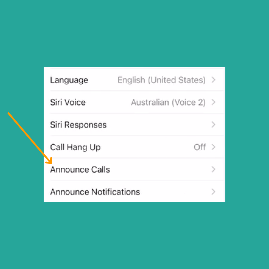 how to enable announce calls on siri iPhone