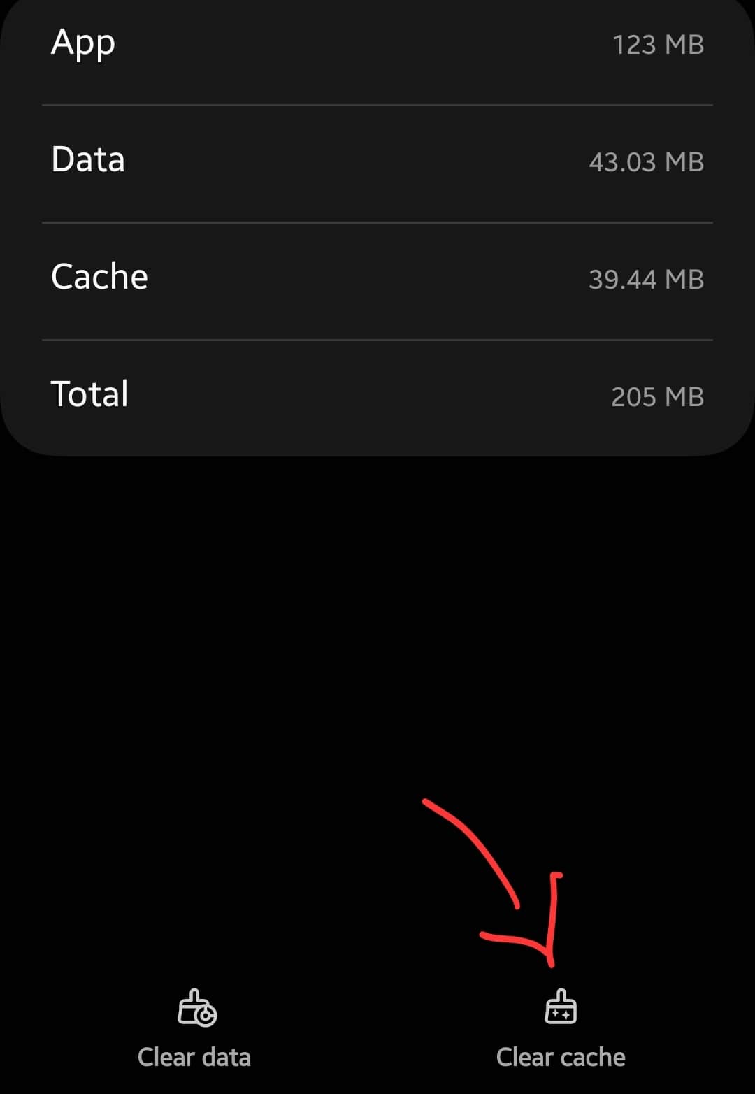 clear app cache