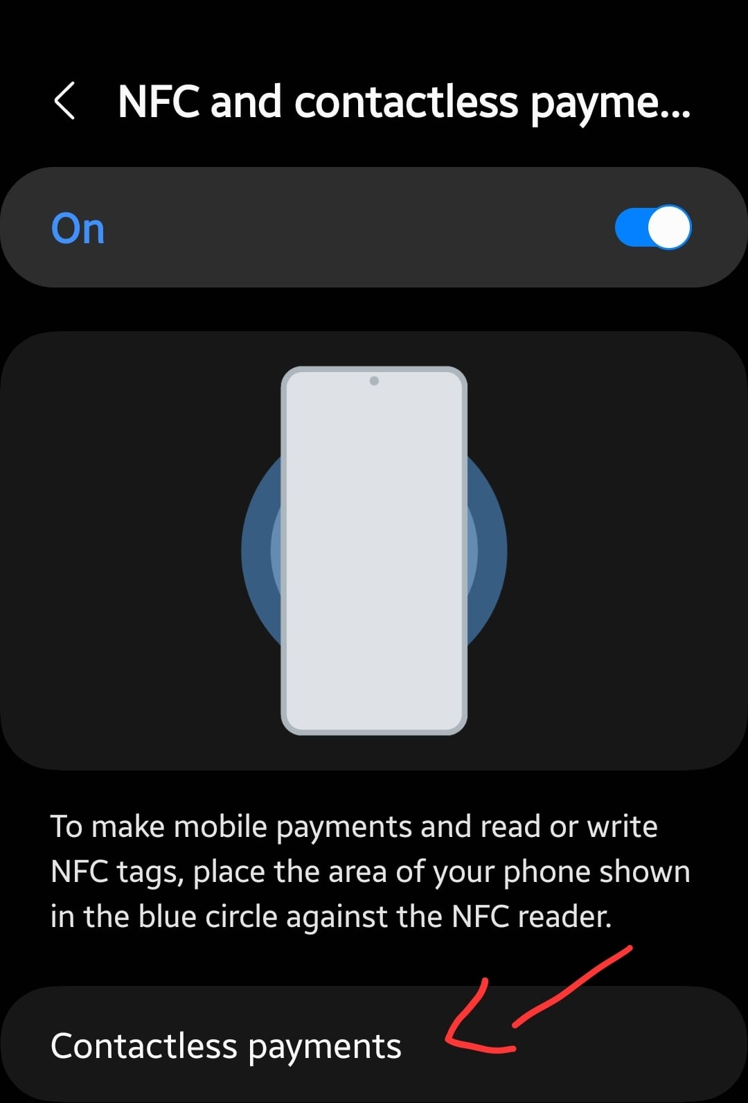 default payment app in NFC