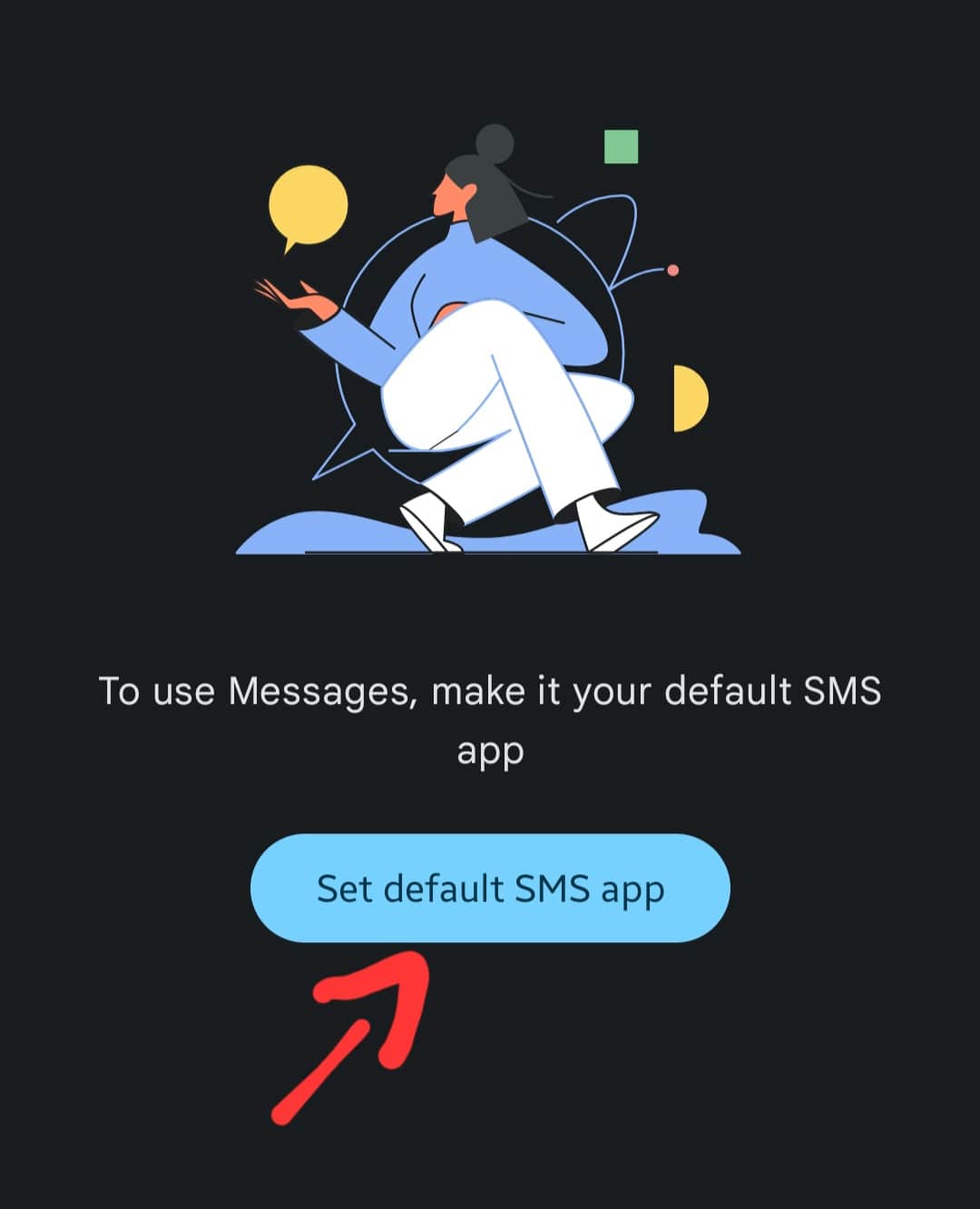 Google messages as default