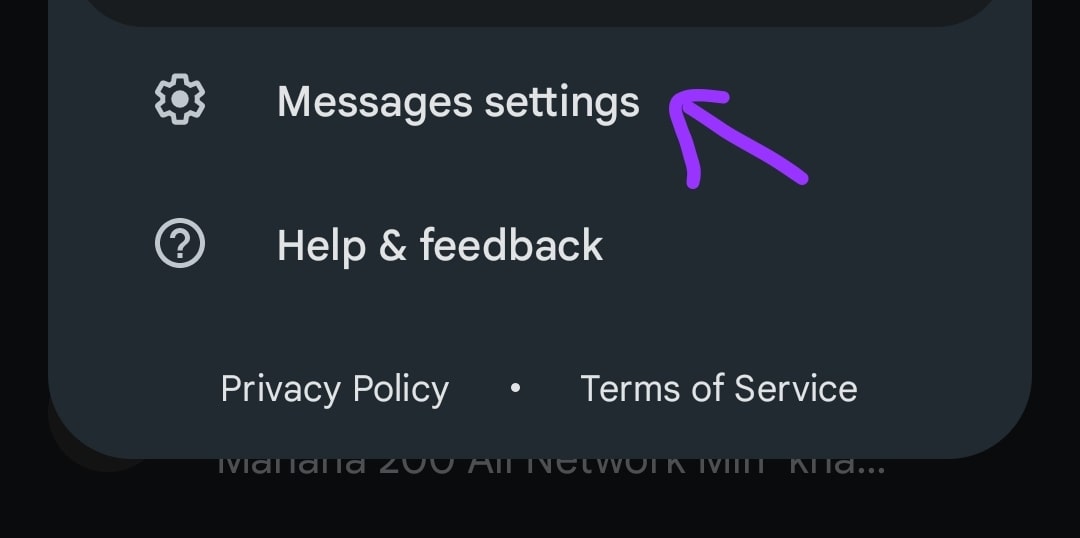 Google messages settings