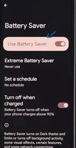 battery saver mode