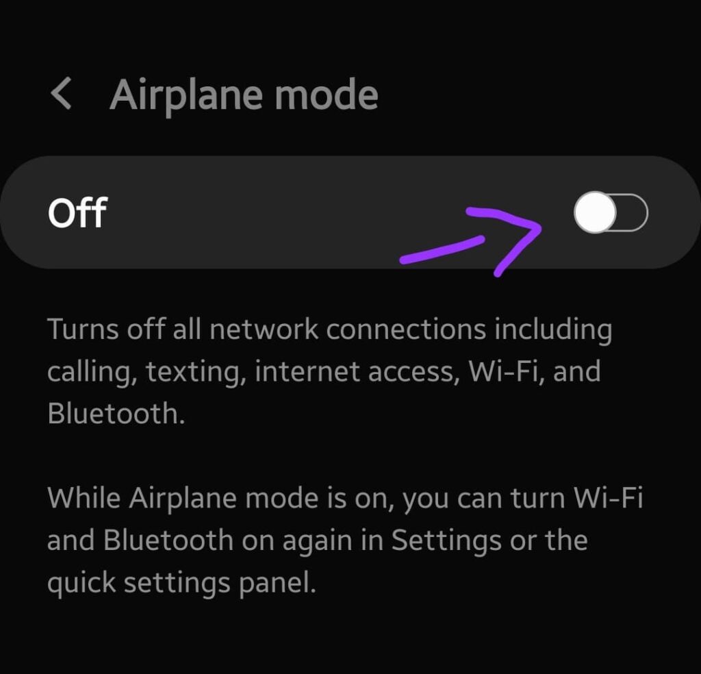 airplane mode