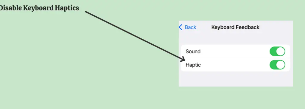 Disable Keyboard haptics iphone