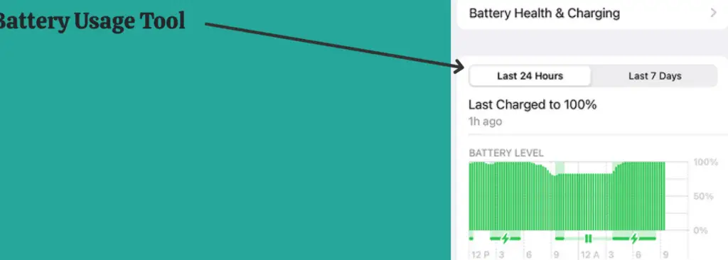 battery usage tool iPhone