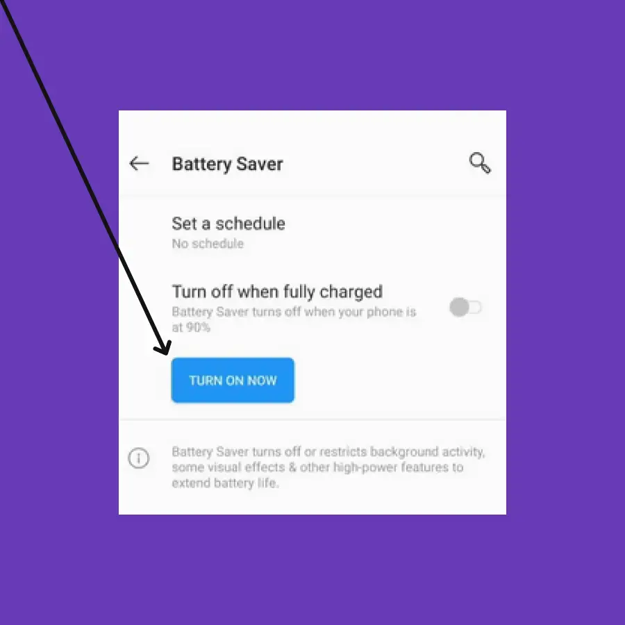 enable battery saver mode