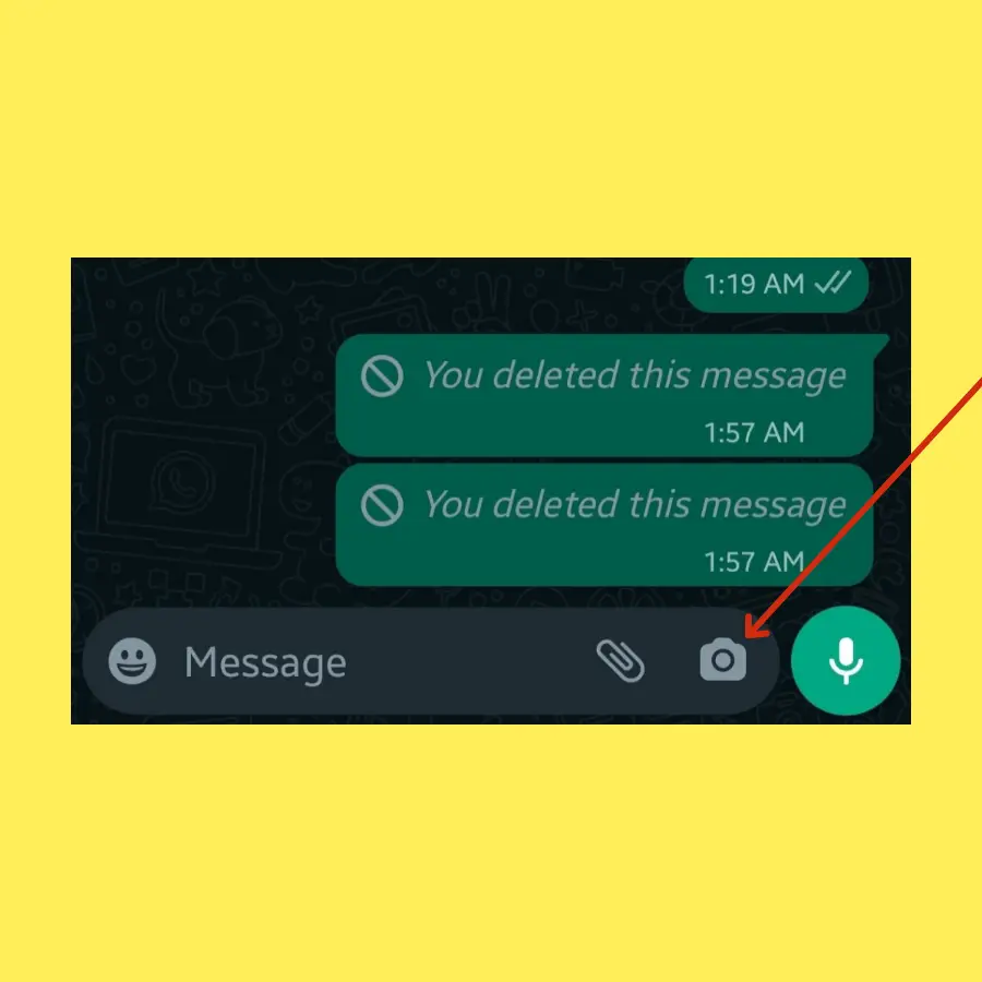 long press the camera icon in whatsapp