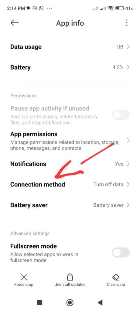 turn off the mobile data for messages app